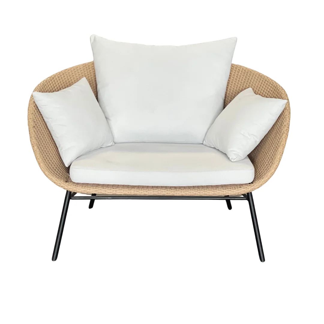 Leisure Outdoor Furniture Courtyard Rattan Sofa Chair Combination Balcony Rattan Chair From Vietnam