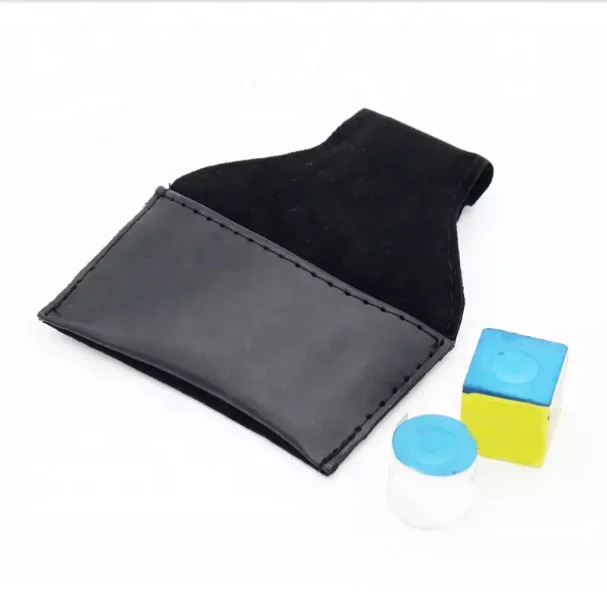 Snooker Billiard Bag Accessory Chalk Durable PU Billiards Cue Chalk Holder Pouch Easy to Hanging