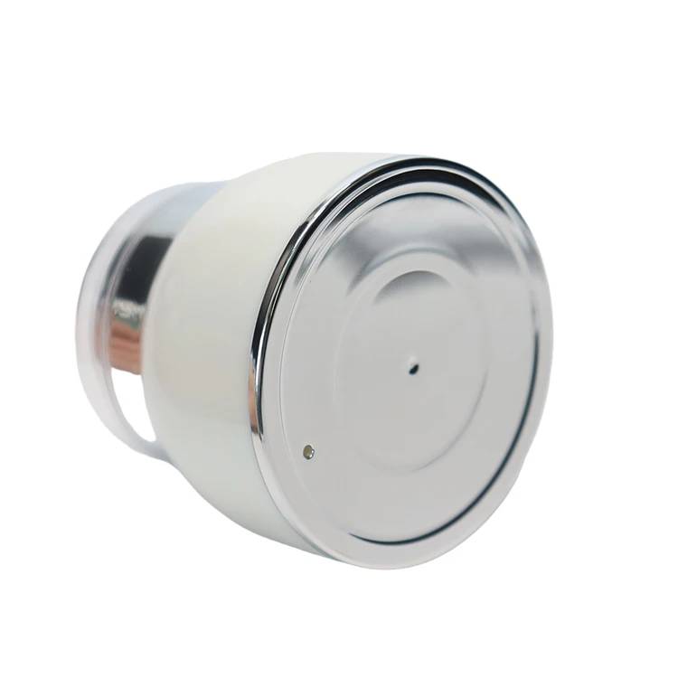 Hot 15ml 30ml 50ml White Acrylic Airless Jar  Pump Luxury Manufacturing Pump jar Cosmetics Packaging