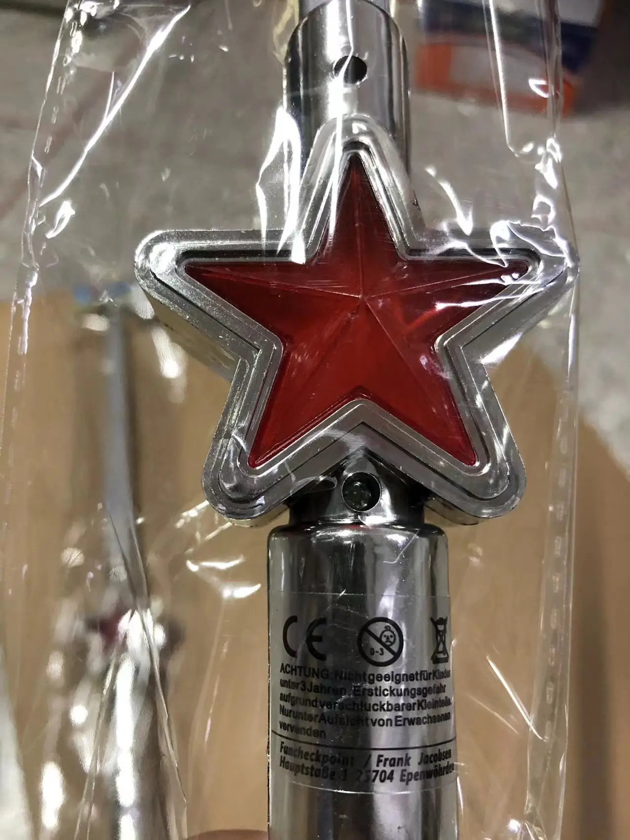 party novelties light up star wand With chrome handle glow sticks heart wand  for kids teens party favors party supplies