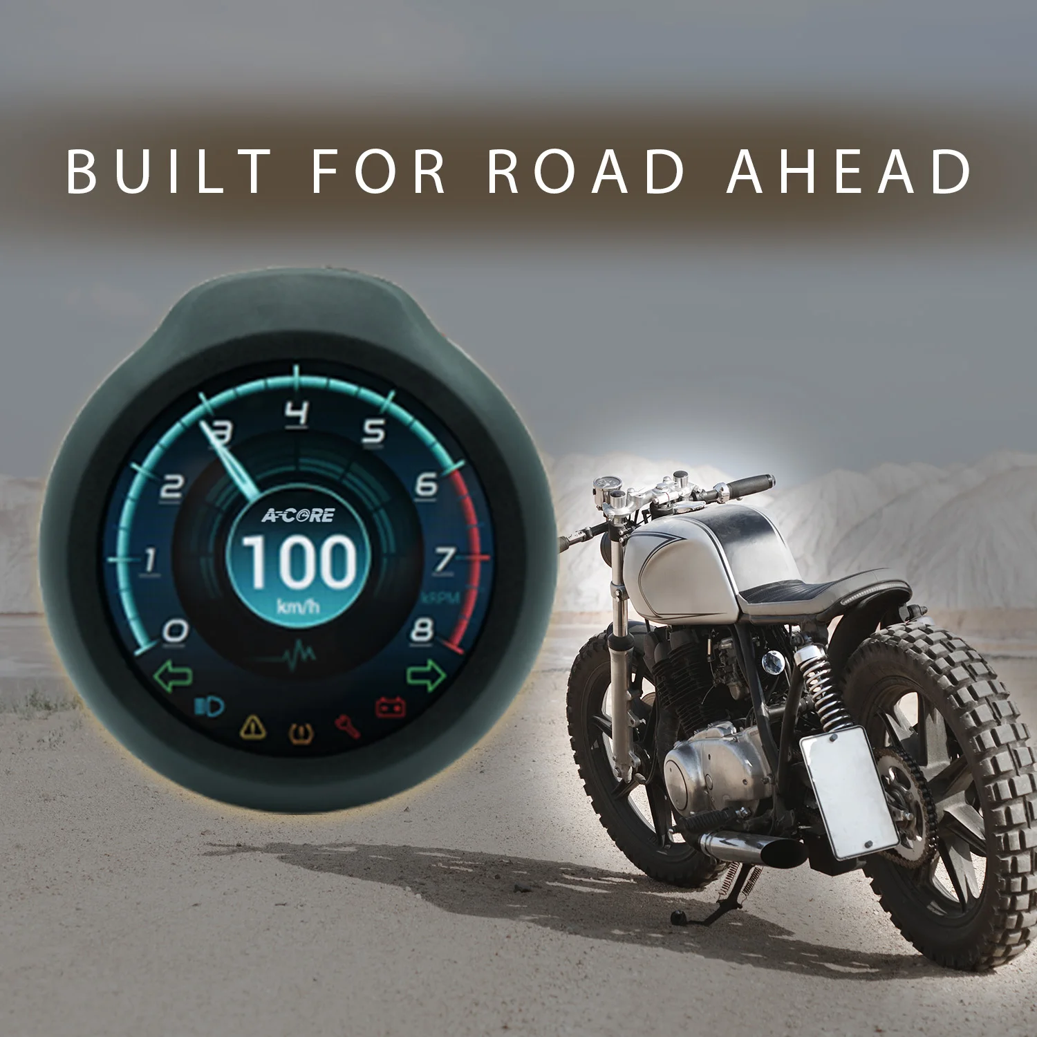 LCD Screen Meter Digital Motorcycle Odometer Multifunctional Gauge Backlight Waterproof Speedometer