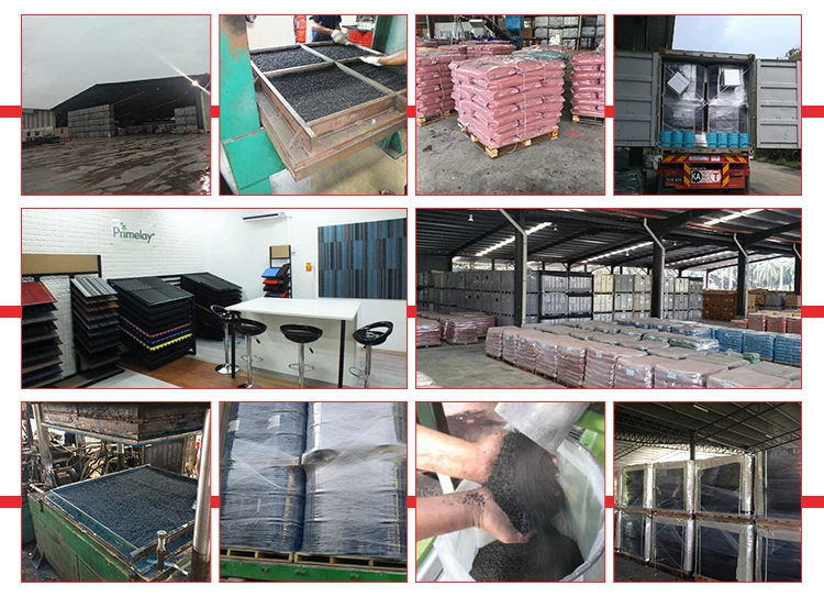 UV-resistance and Non Slip Maximum Comfort H-Shape Rubber Accessories Flooring Outdoor Rubber Paver for Parking Garages