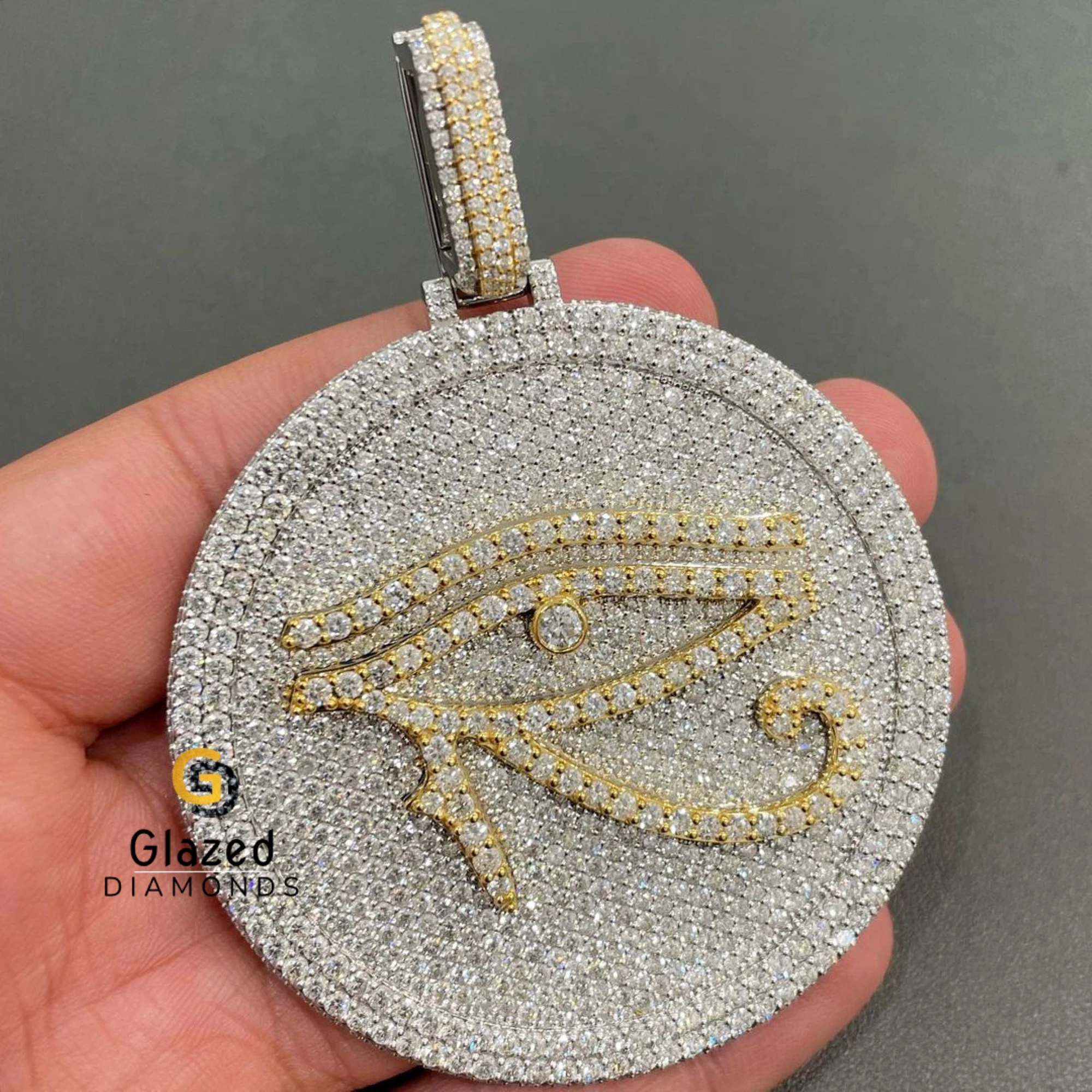 Iced Out Hip Hop Pendant Collection Crafted In 10kt White Gold With Moissanite Diamonds Wholesale Hot Selling Jewelry Collection