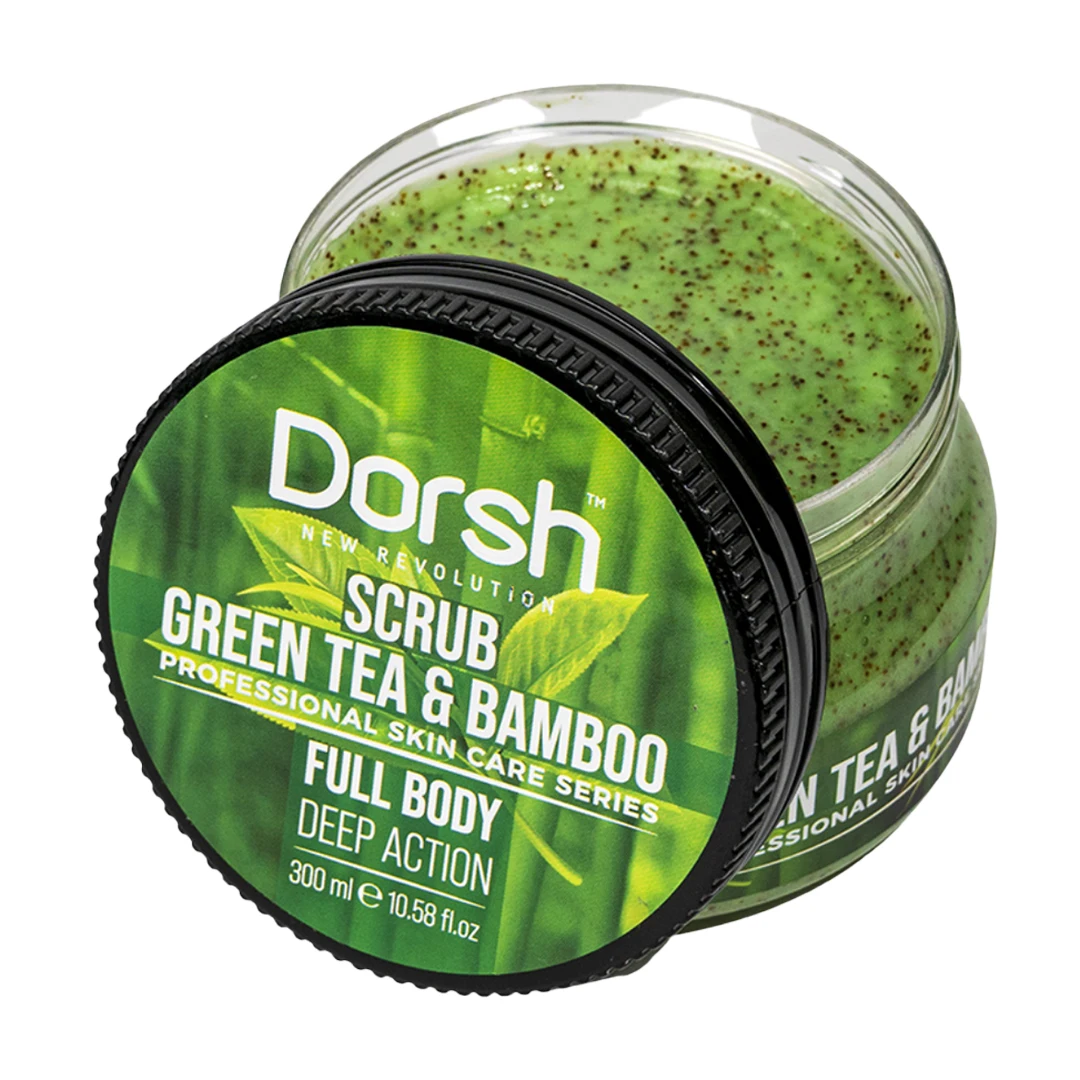 DORSH Beauty Revolution Green Tea and Bamboo Scrub 300 ml Skin Care Product High Quality - Made in Turkey