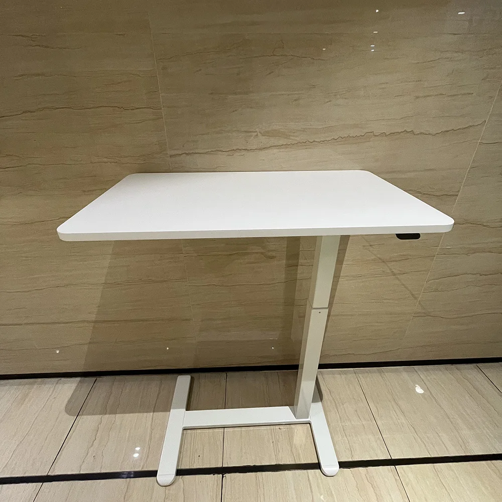 hot sell Pneumatic Ergonomic Design Height Adjustable Mobile Laptop Desk Sit and Stand Computer Desk