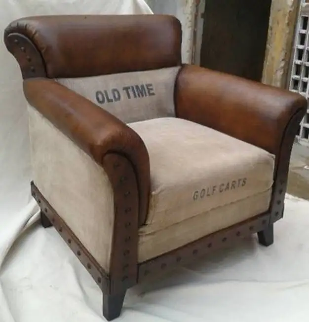 Top Quality Luxury Wooden Frame and Soft Leather Comfortable Single Seat Sofa Chair Living Room Furniture Lounge Sofa Chair