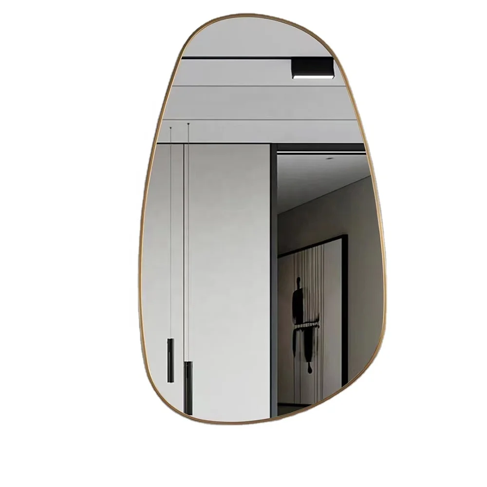 large decor wall home Asymmetrical  living room art Irregular Aesthetic Wall Decor mdf luxury aluminium frame mirror