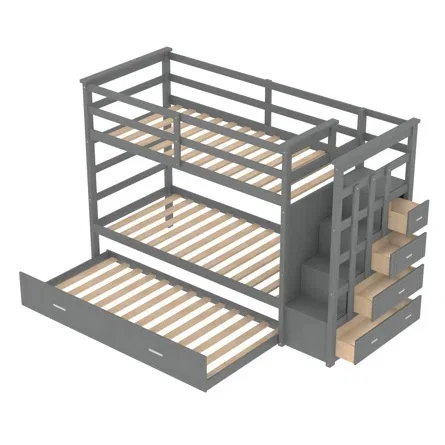 Tan Nhat Trung Direct Factory Sale Modern Bedroom Furniture New Design Solid Wood Murphy Beds Bunk Beds for All Ages Vietnam