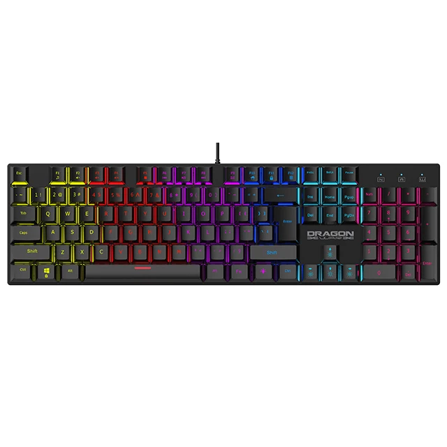Manufacture RGB illumination mechanical detachable wrist rest full keys anti-ghosting wired gaming keyboard