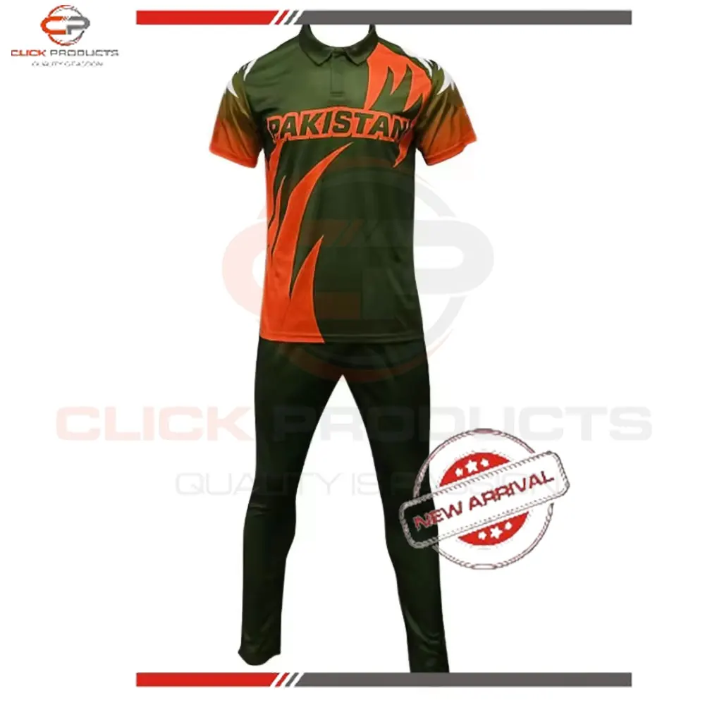 Cricket Uniform and Jersey with Light Weight Comfortable Print Logo team designs color cricket dress uniform made in Pakistan