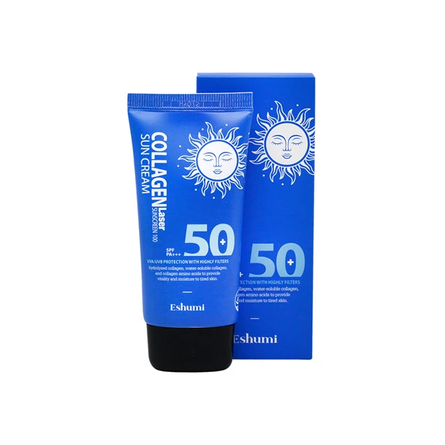 New Best Selling In Korea Various Collagen ingredients Moisture Eshumi Collagen Razer Sunscreen 100 Suncream
