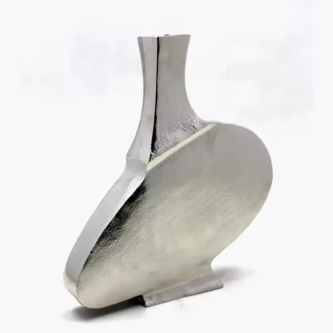 Metal Flower Vases Gold Finished Abstract Textured Metal Vase for Indoor Home and Office Use Modern Design