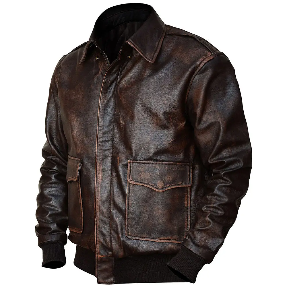 Top Quality Fashion Men black Genuine Lamb Leather Jacket/men leather jackets/Pakistan Leather Jackets For Men