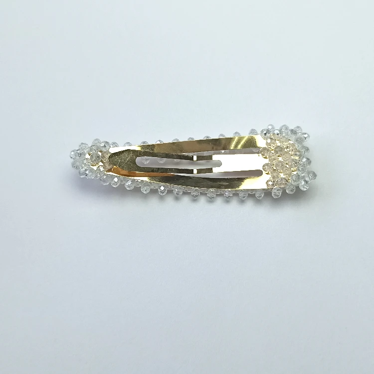 trend fasion glass beads snap clip