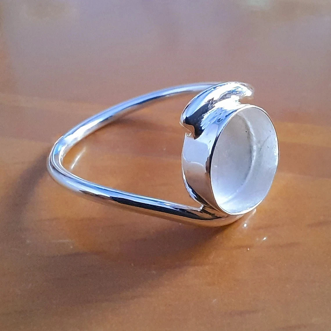 7-30 MM Round Shaped Closed Back Collet US-7 925 Sterling Silver Metal Casting Bezel Cup Rings Fine Jewelry Manufacturer