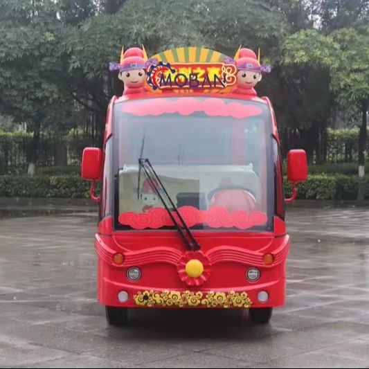 New energy 14 passenger bus heater and air conditioning electric shuttle bus