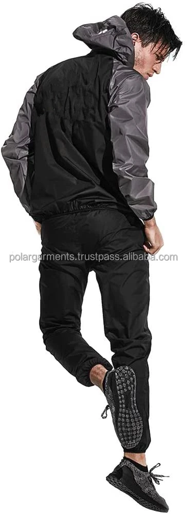 Sauna Suit Zipper Bodybuilding Coat Pants Weight Loss Magic Slimming Suit Shapewear Sauna Suits