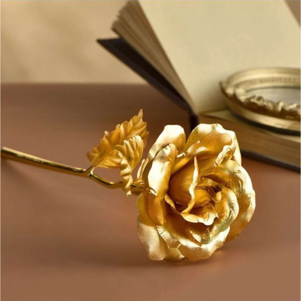 Antique 24k Gold Rose Metal Material Gold Plated Rose Wedding Decorative Roses For Hot Sale By Royal Home Collection Suppliers