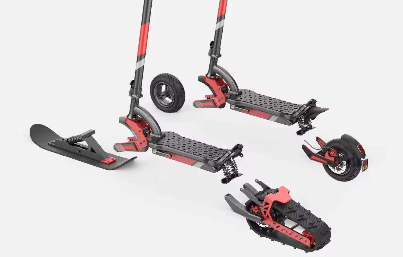 Electric Snow Scooter Electric Snow Mobile 1000W 2000W Lithium Battery Ski Board Skate Snowmobile