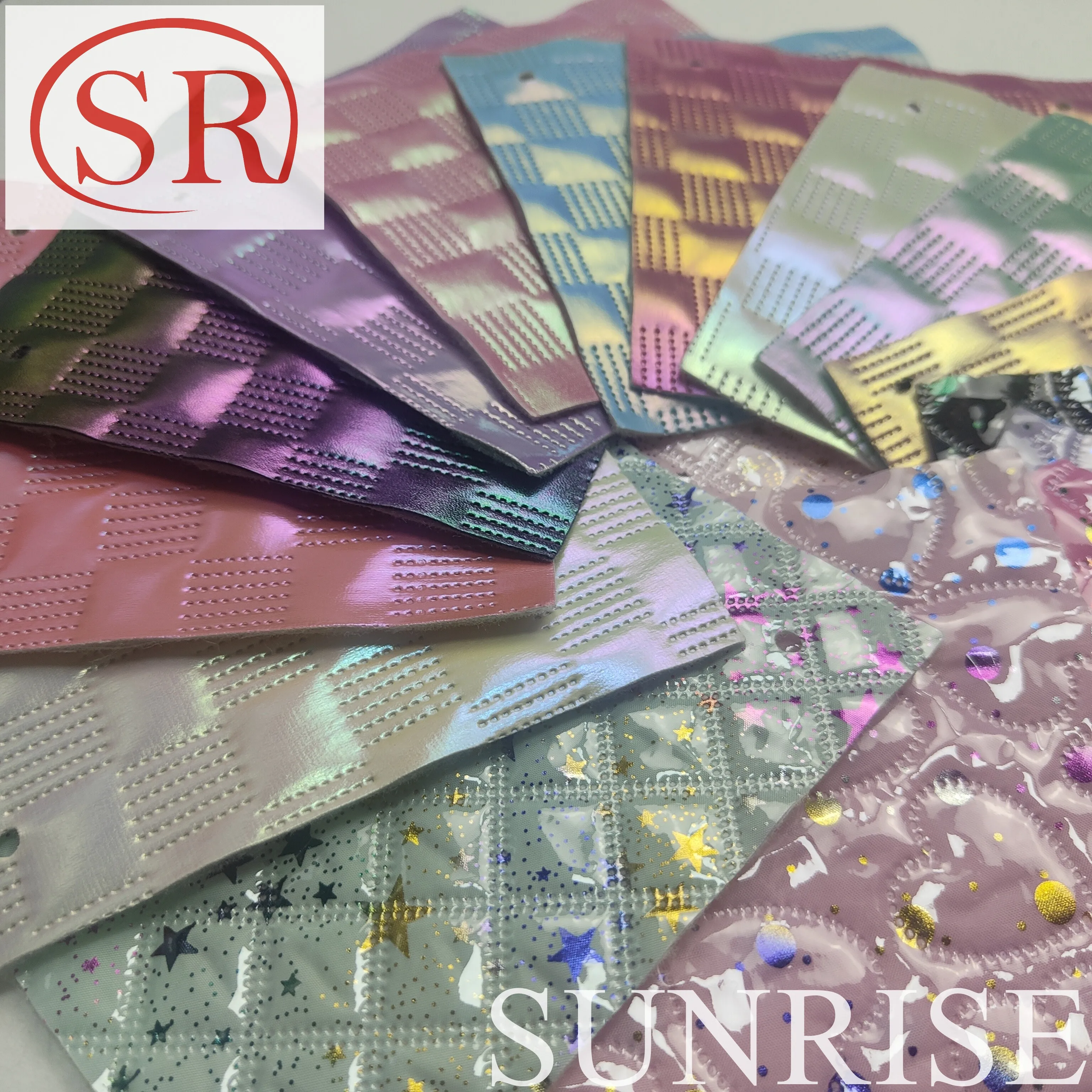 Free sample Manufacturer metallic synthetic leather durable use for bag and shoes material