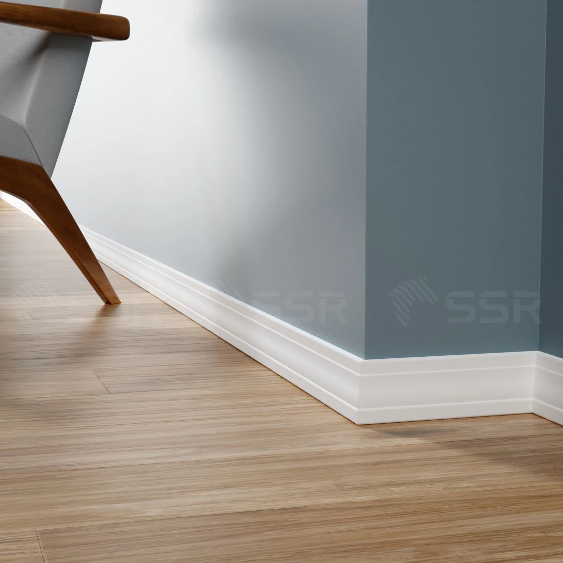 SSR VINA - Baseboard - White primed boards baseboard mouldings base board moulding skirting with waterproof feature