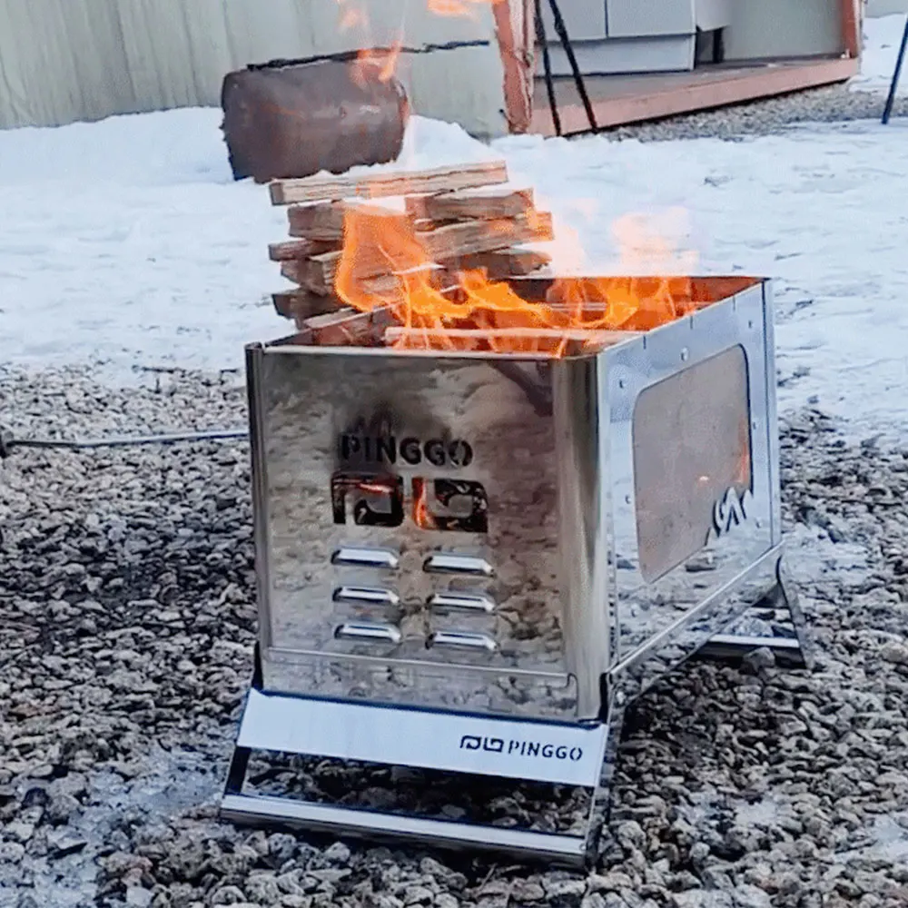 [Awesome Bridge] Hot Selling Camping Products Wood Stove Mini Fire Stand Portable for Camping and Travel