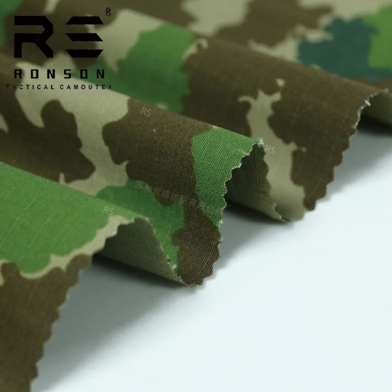 NC5050 Ripstop camouflage M58 Flachtarnenmuster Blumentarn printed tactical nylon cotton camouflage tactical fabric