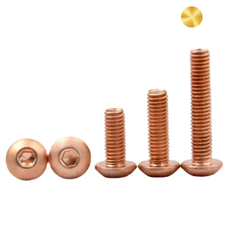 H59 H62 H65 Stainless Steel 304 316 Hex Socket Pan Head Screw Button Head Screw carbon steel Fasteners factory DIN7380