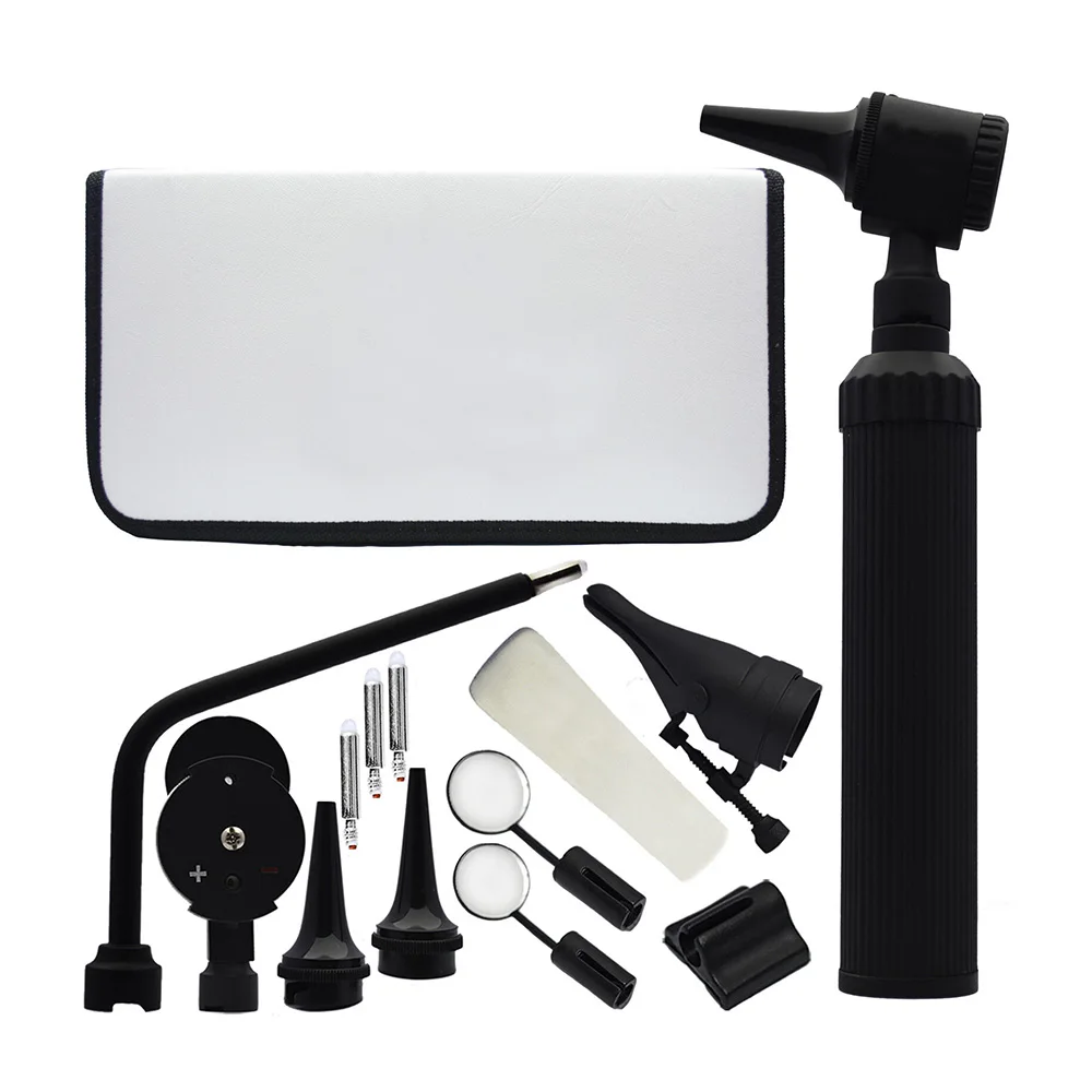 Advanced LED Light Ears Otoscope Ophthalmoscope Otoscope - Professional FIBER Optic Mini Otoscopes Medical Diagnostic Set