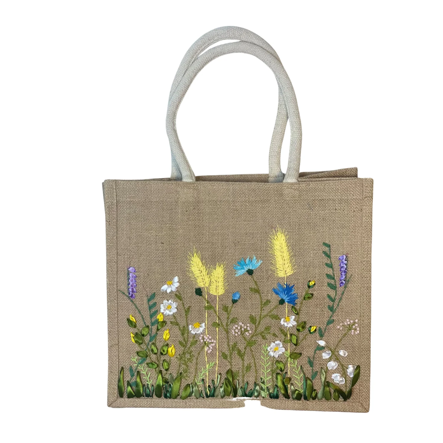 Jute Reusable Grocery Shopping Bag Jute Tote Bags Aesthetic for School, College, Travel, Beach OEM Made In Vietnam