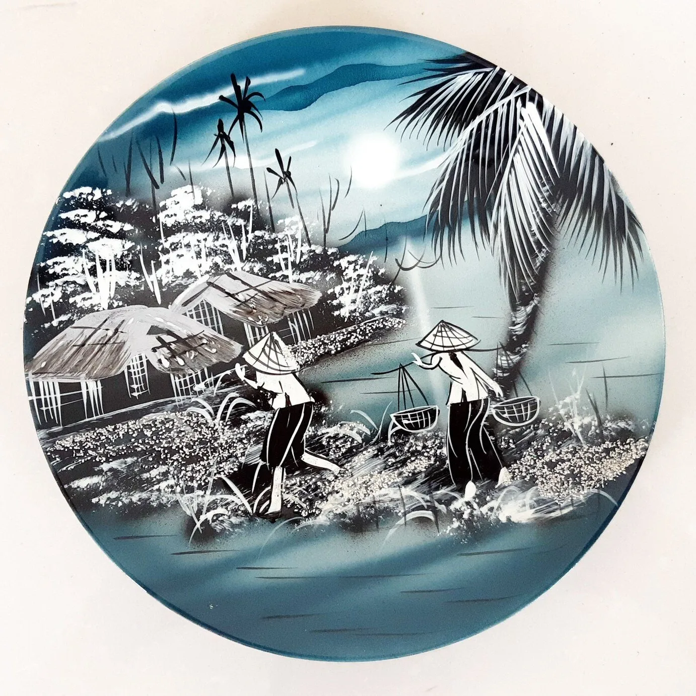 Недорогие Высококачественные лаковые тарелки для домашнего декора кухонная посуда вьетнамская лакированная традиционный стиль