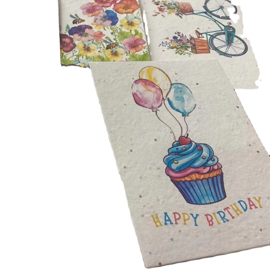 Бумага для прорастания 250 Gsm подарочные и поздравительные открытки с конвертом растительная бумага поставщик производитель индийского качества