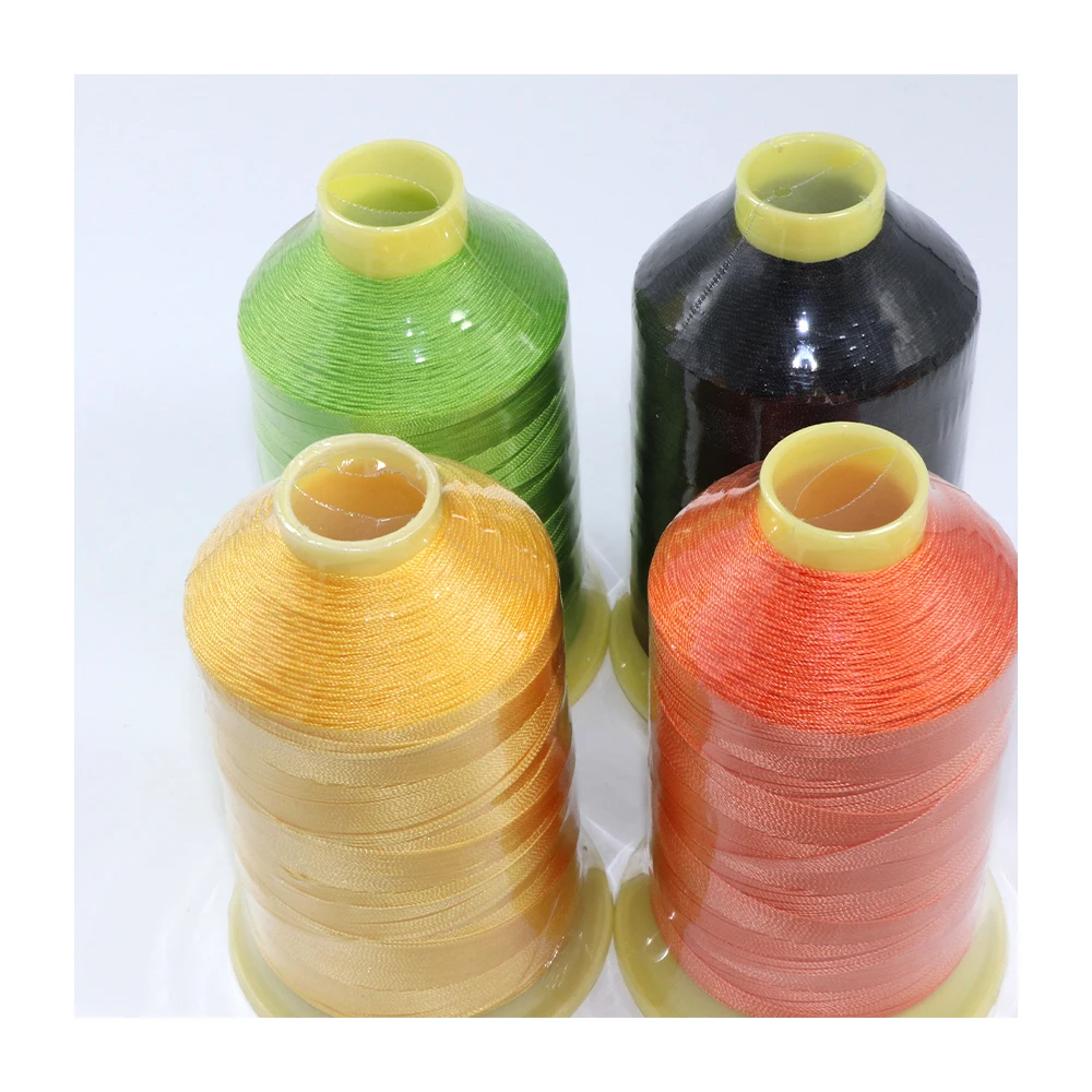 Colorful and Low Shrinkage bonded nylon thread white sewing thread polyester corespun sewing thread for sofa