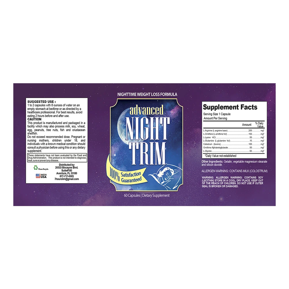 Buy Night Trim Weight Loss Formula 60 Capsules Dietary Supplement