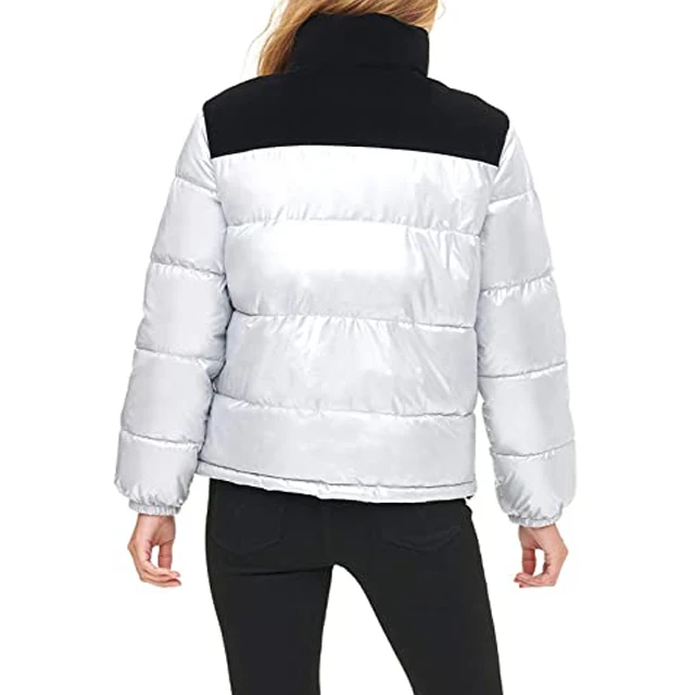 Wholesale Customized Printing Reversible Zip Up Jacket padded puffer coat women puffer jacket Thick casual Puffer Jacket