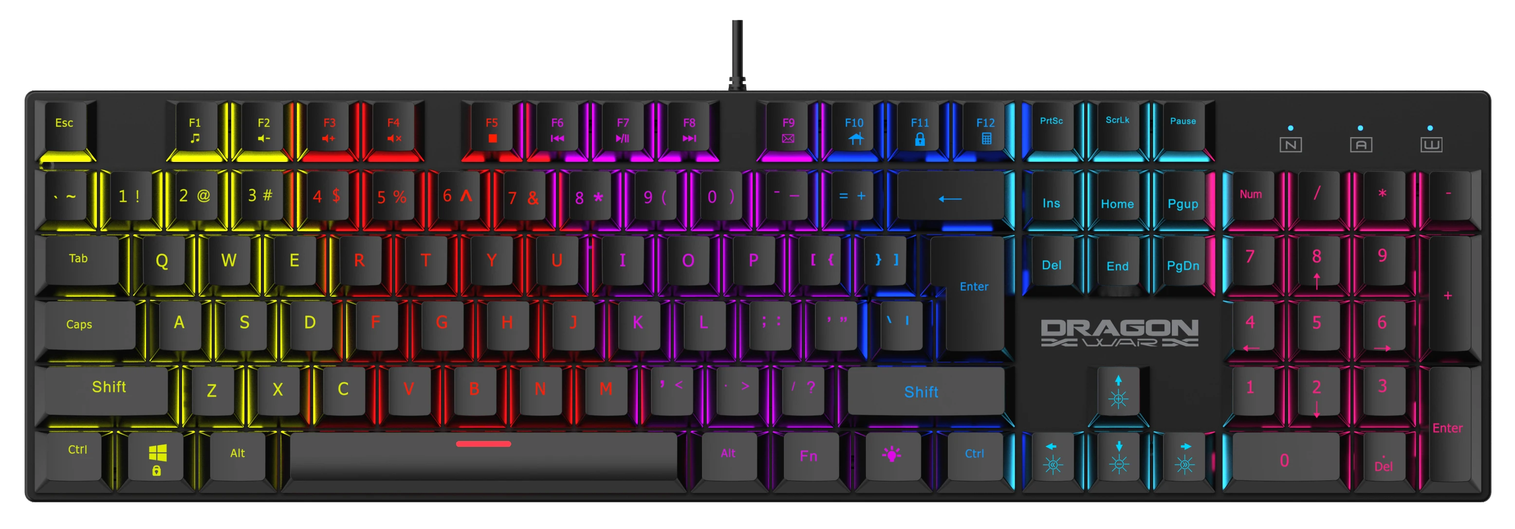 Manufacture RGB illumination mechanical detachable wrist rest full keys anti-ghosting wired gaming keyboard