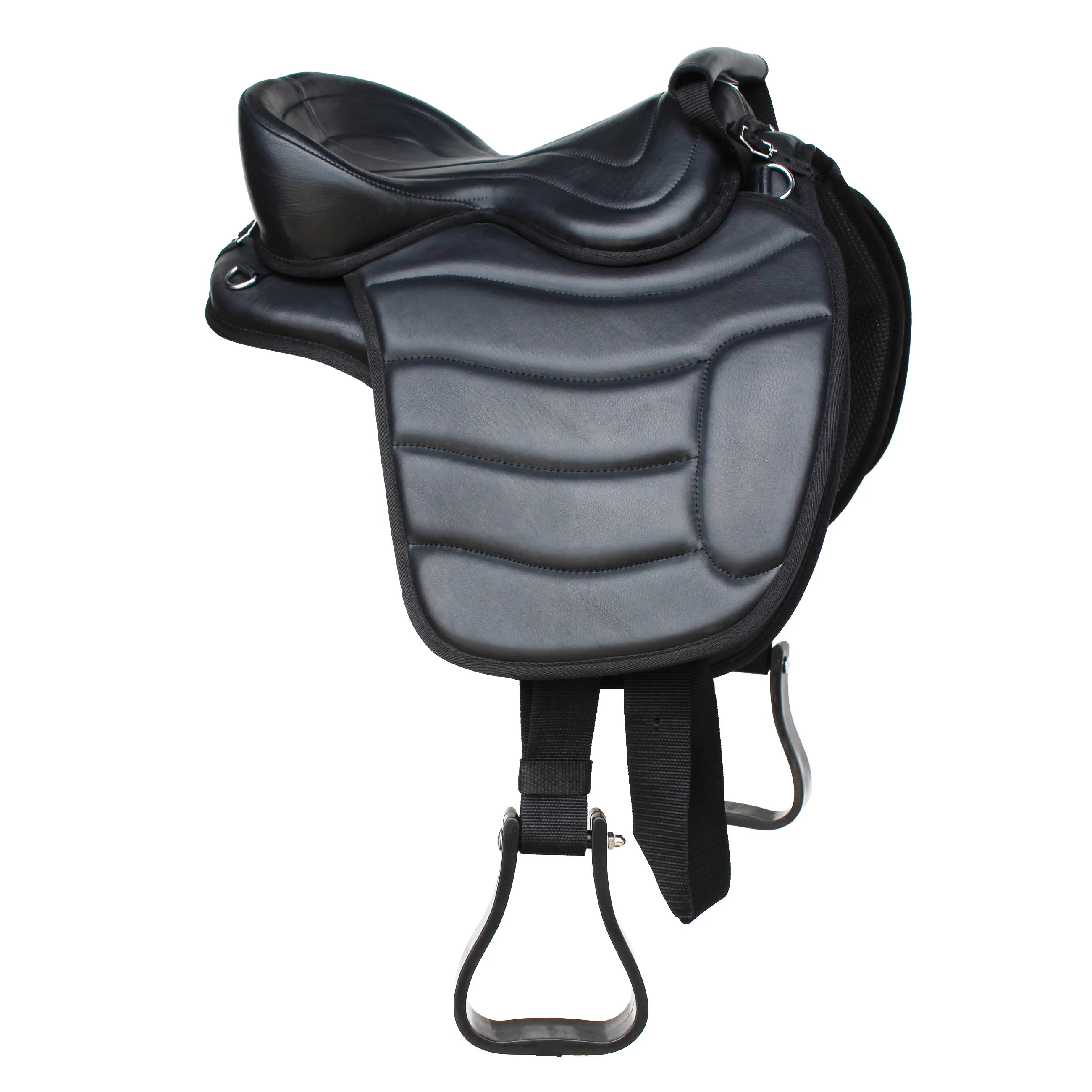 Horse Treeless saddle 16 Inch With Full Roughout And Buck Leather Horse Saddle  Horse Treeless Saddles