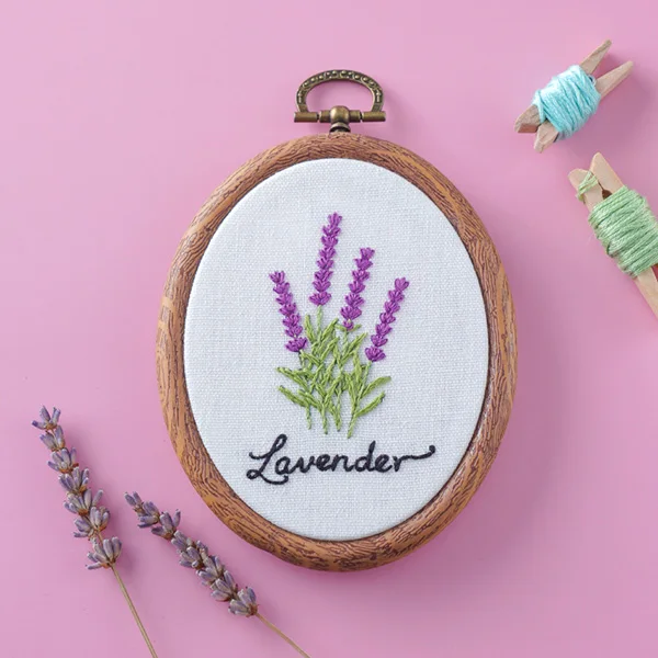 Lavender Printed Beginners Embroidery Kits