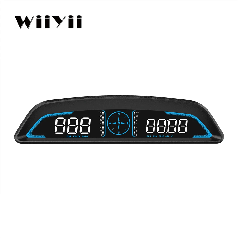 2023 WiiYii G3 GPS Speedometer HUD Car Speedometer with Clock Fatigue Driving Alarm Voltage Alarm