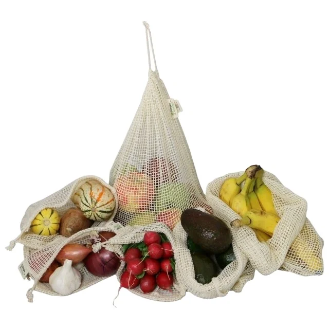 organic customized cotton mesh bag