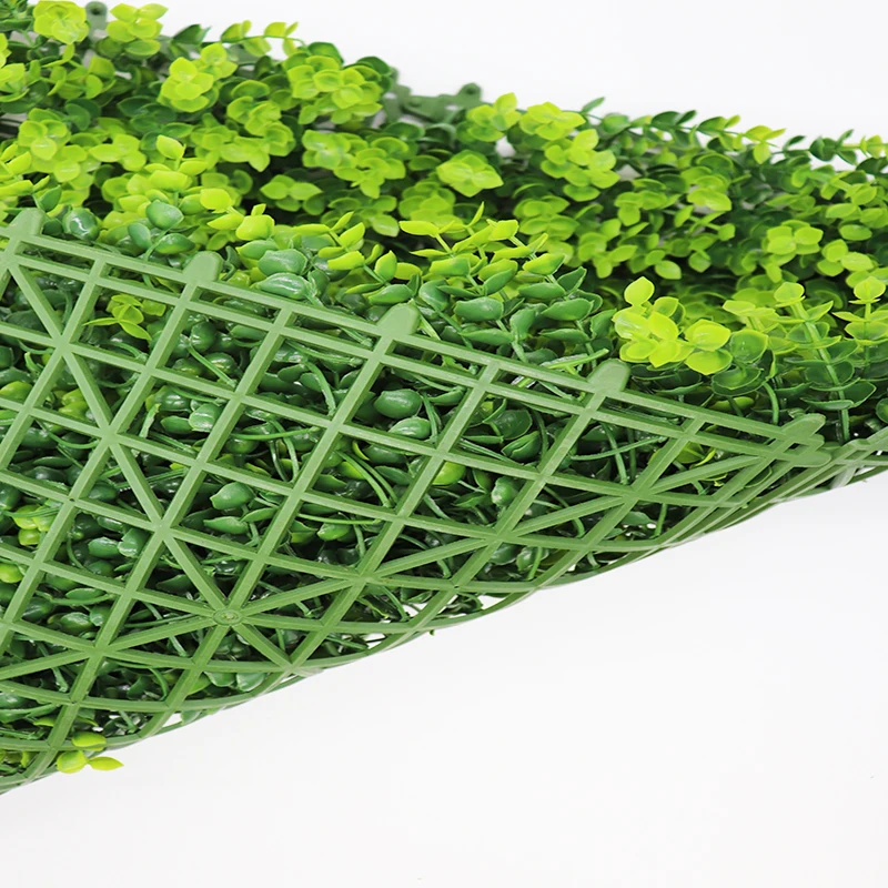 DOLA Outdoor Decor Plastic Backdrop Panel Hanging Faux Artificial Green Plant Leaves Artificial Plant Artificial Grass Wall