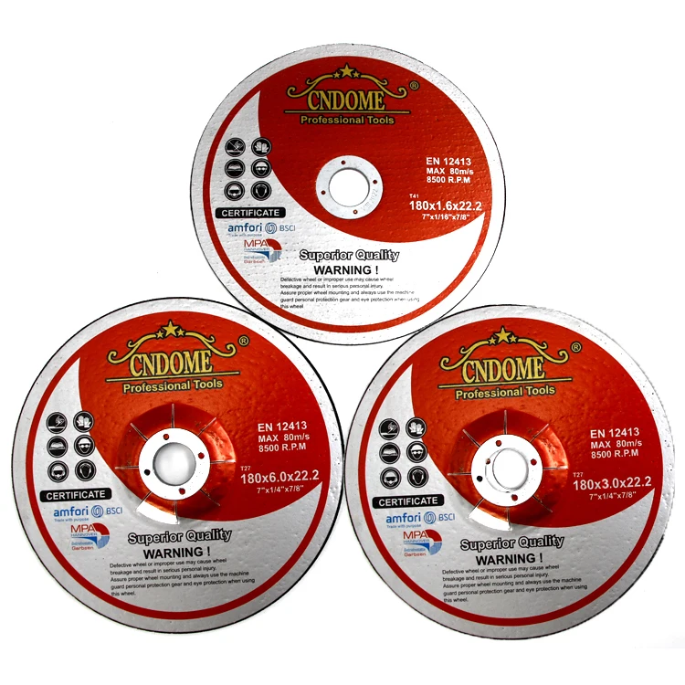 Low Price Good Price Grinding Wheel for metal 180X6x22 7 inch abrasive grinding wheels suitable for ss and inox