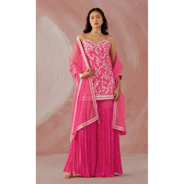 New Arrival  Party Wear Heavy Faux Georgette Embroidery Work Salwar Kameez With Dupatta women dresses pakistani designs salwar