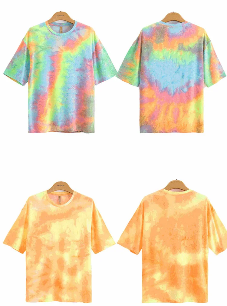 Best Hot Selling Custom Made Logo And Design Printed Tie Dye Pullover Men Casual Woven T-Shirt For Men