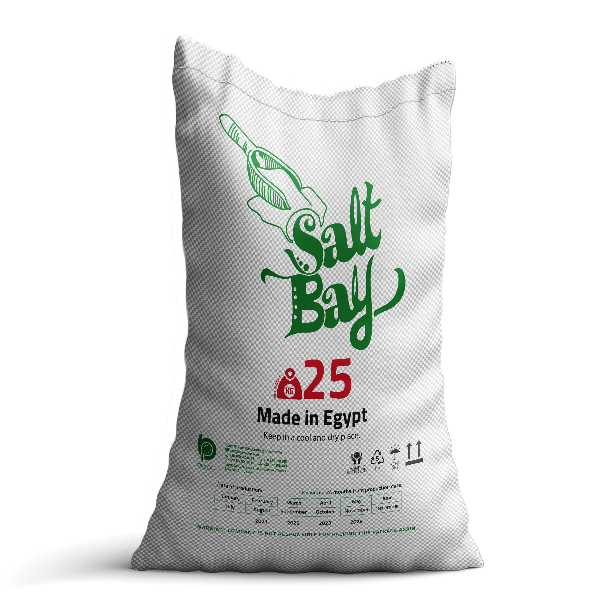Salt Bay 25 Kg Sea salt for cooking private label option wholesale prices bulk packaging shipping from Egypt