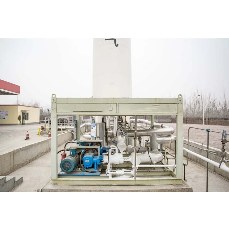 Cryogenic Liquid Oxygen, Nitrogen, Argon Gas Cylinder Filling Station Skid Pump Skid-Mounted