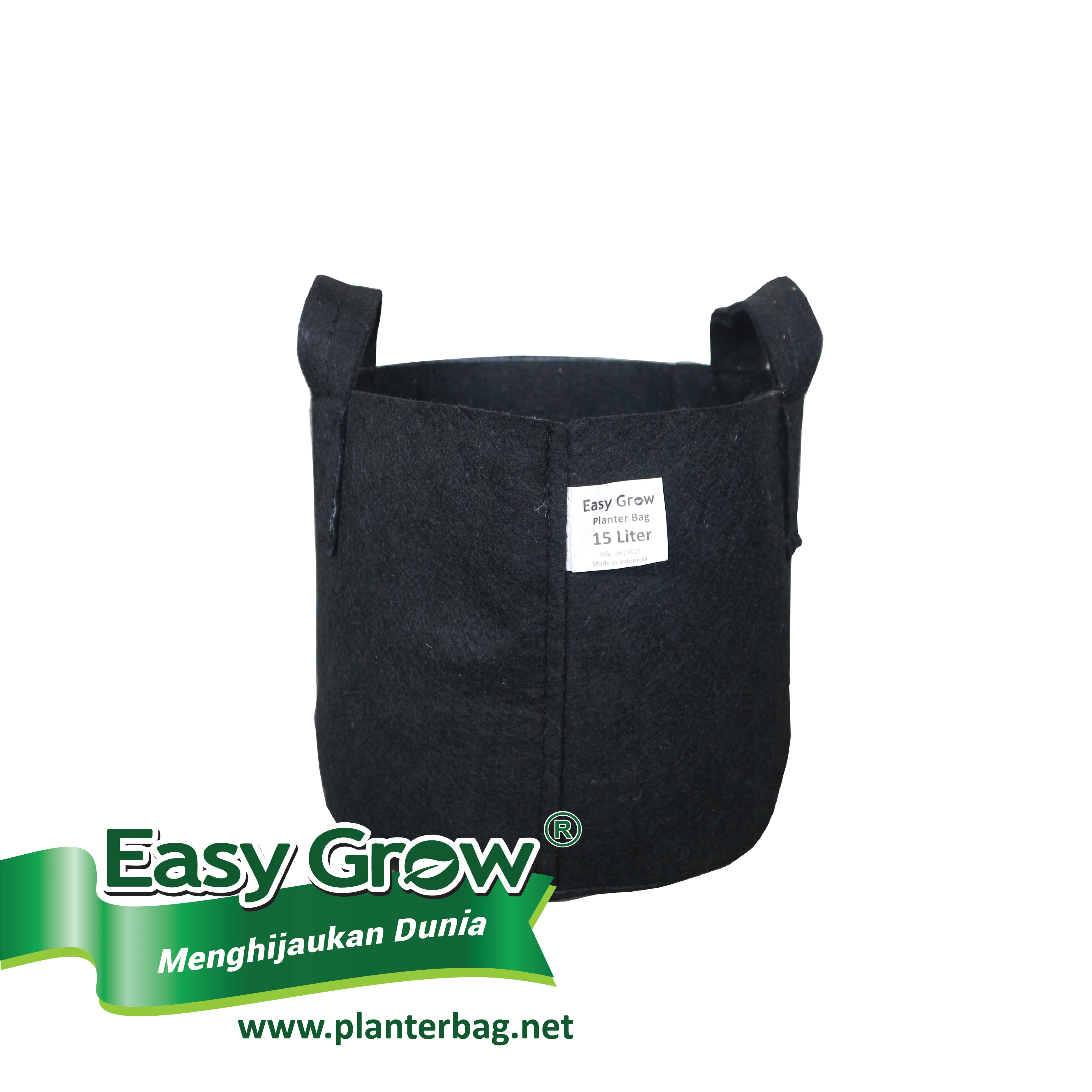 Planter Bag Easy Grow Pots with Handles Non Woven Fabric 15 25 40 50 75 100 200 300 Liter All Size Black Grey Customize Packing