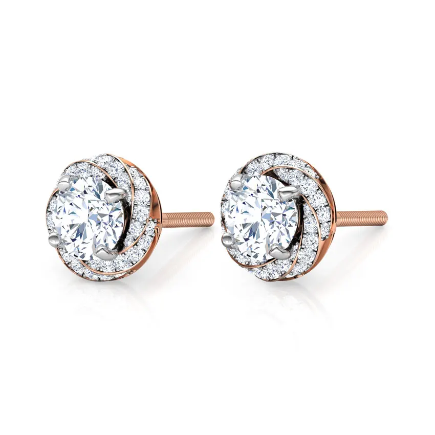 IGI Certified Lab Grown Diamond Earrings Cut VVS VS DEF CVD 14kt/18kt Solid Gold Screw Back All Sizes/Shapes Available