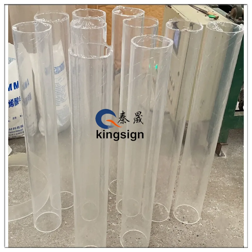 Kingsign flexible dimensions clear perspex tubing plexi glass tube