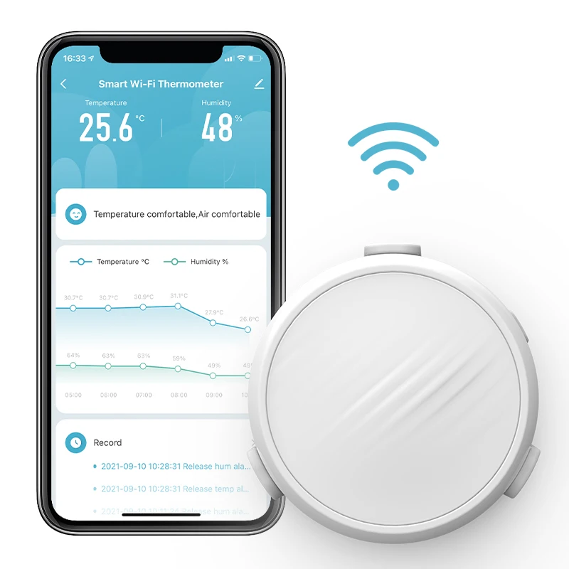 Digital Wifi Household  temperature and humidity meter Data Storage Temperature and Humidity Recorder Thermometers